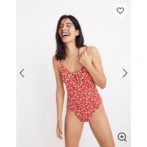Madewell Second Wave Button-Front One-Piece Suit